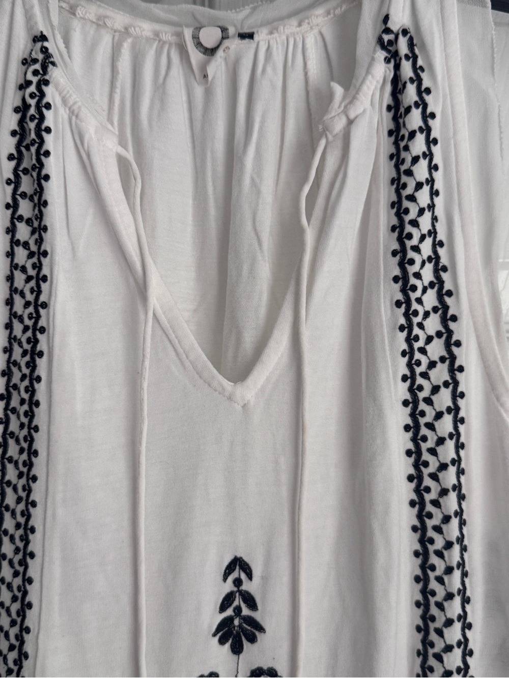 Anthropologie Akemi + Kin Chelsey Embroidered Boho-Chic Tank Top, Peasant Tank - Picture 6 of 14